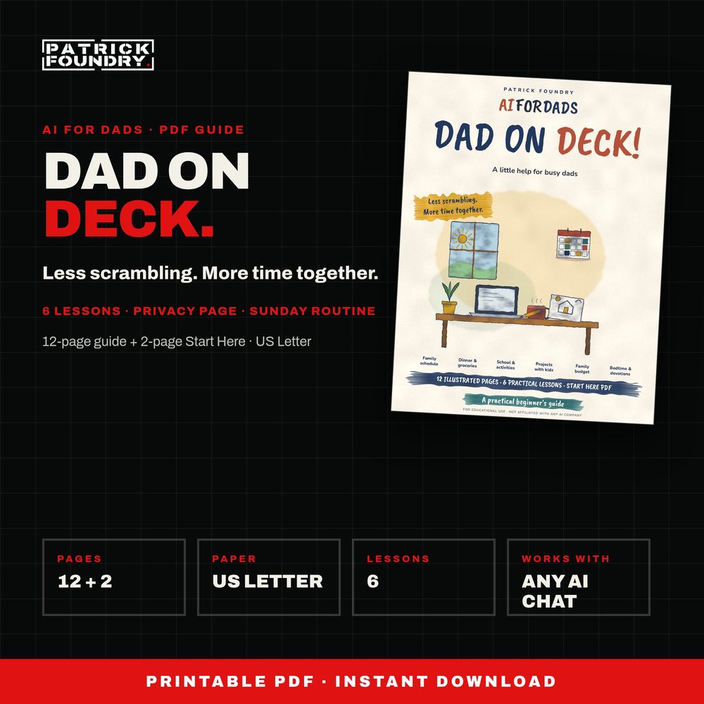 AI for Dads Beginner Guide PDF cover preview