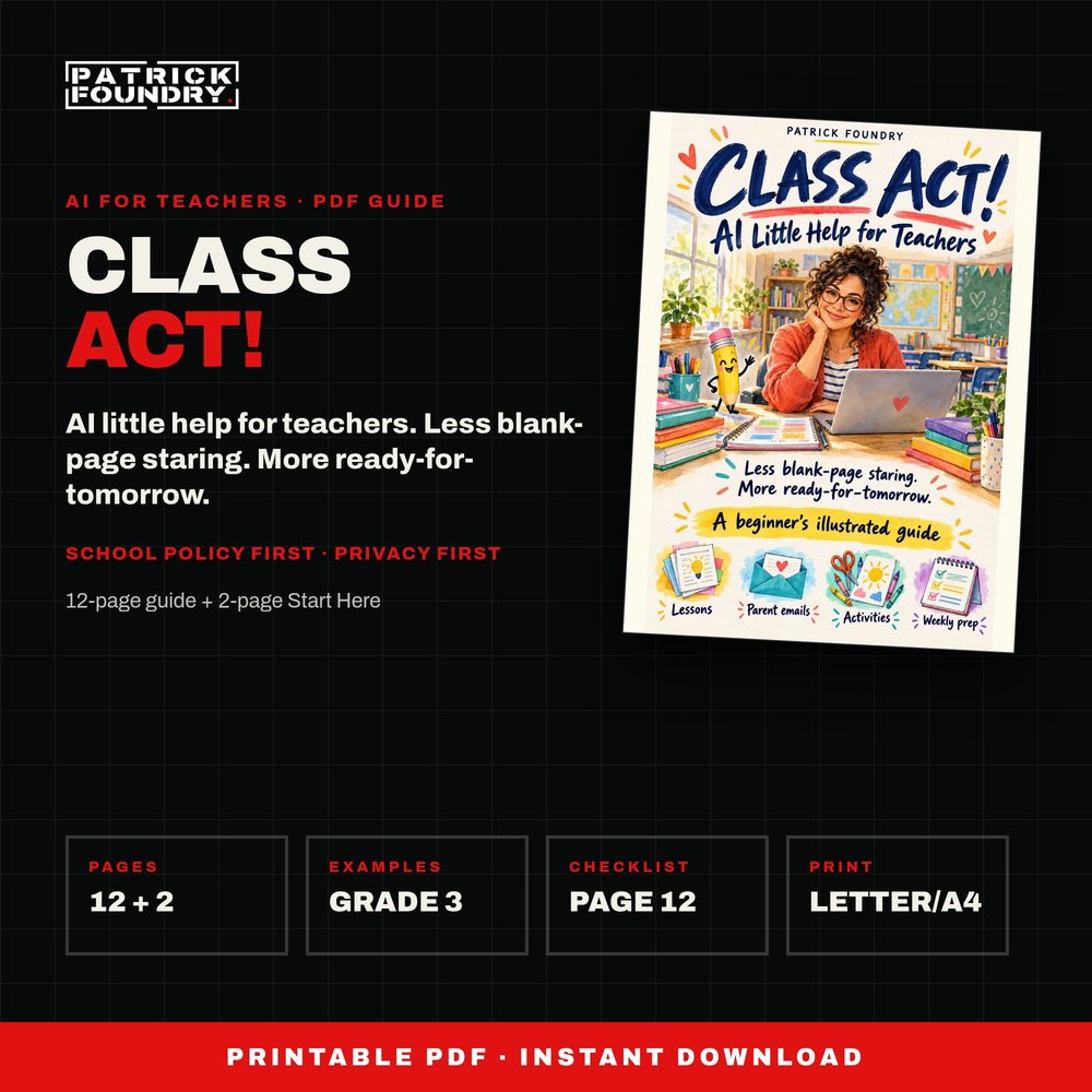 AI for Teachers Beginner Guide PDF cover preview